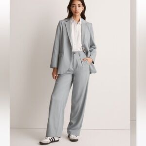 NWT Madewell The Neale Straight-Leg Pant in Drapeweave Blue, Size 16